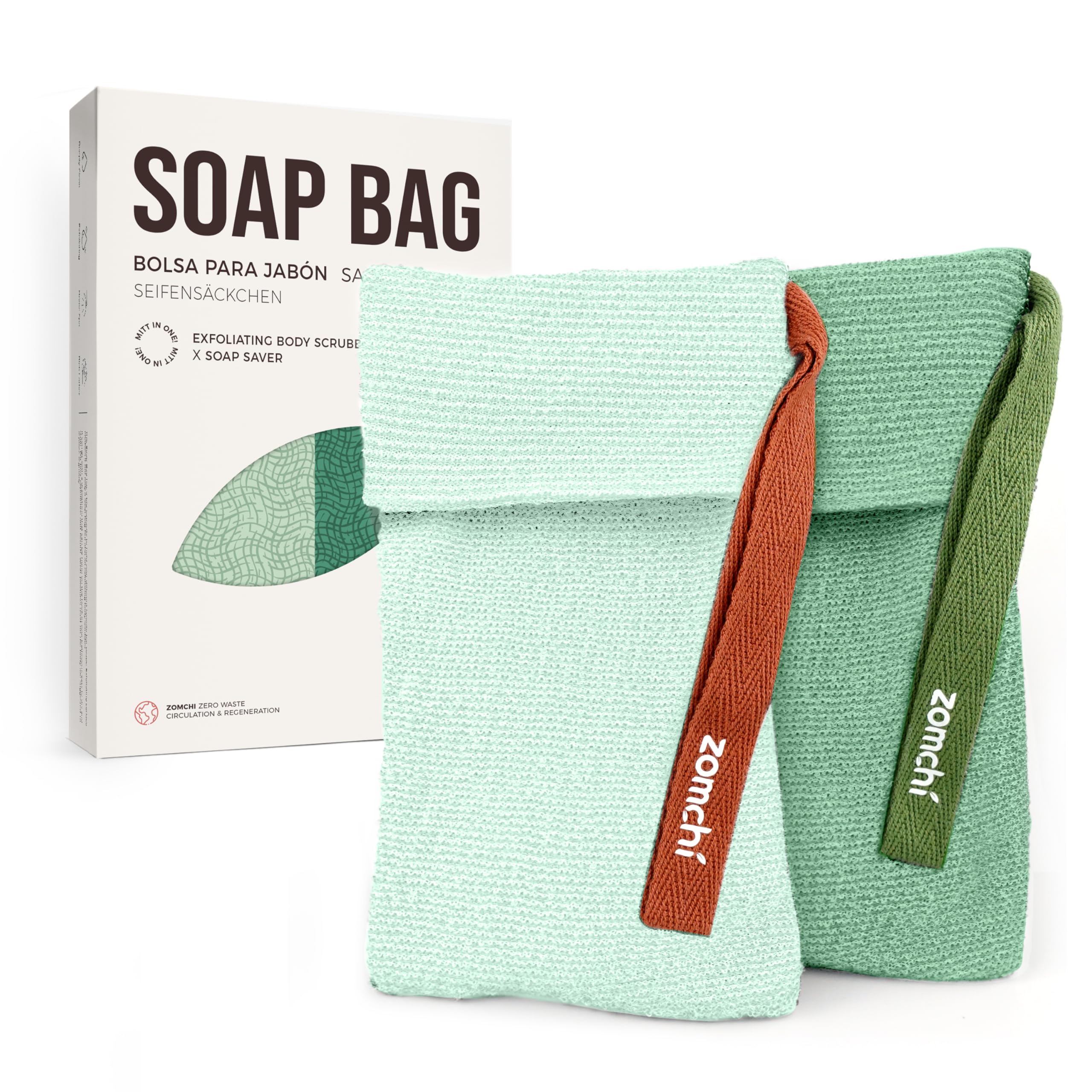 Bolsas exfoliantes ZOMCHI de exfoliación dura para piel áspera y zonas como pies y codos.