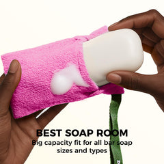 ZOMCHI bolsas jabon nylon resistente rosa diseño duradero para uso repetido