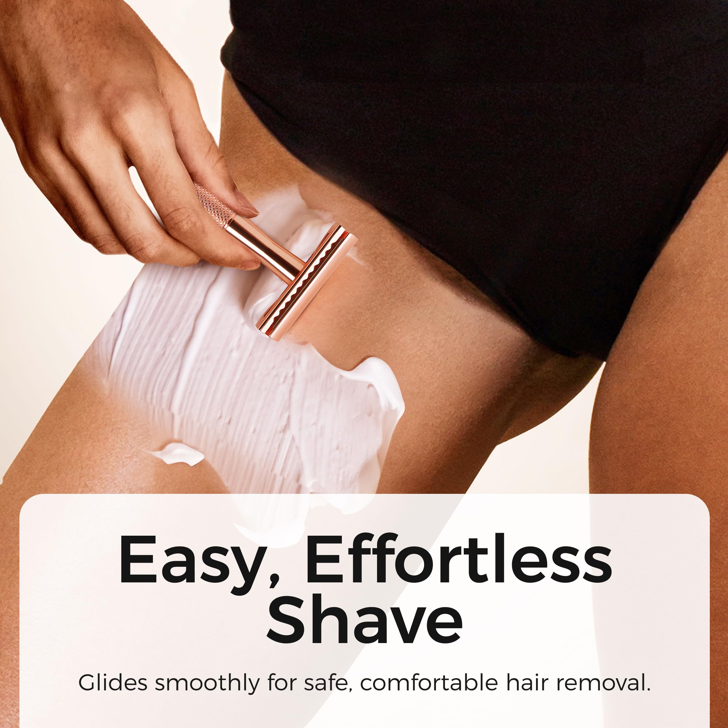 ZOMCHI closer smoother shave with replaceable double-edged blades.