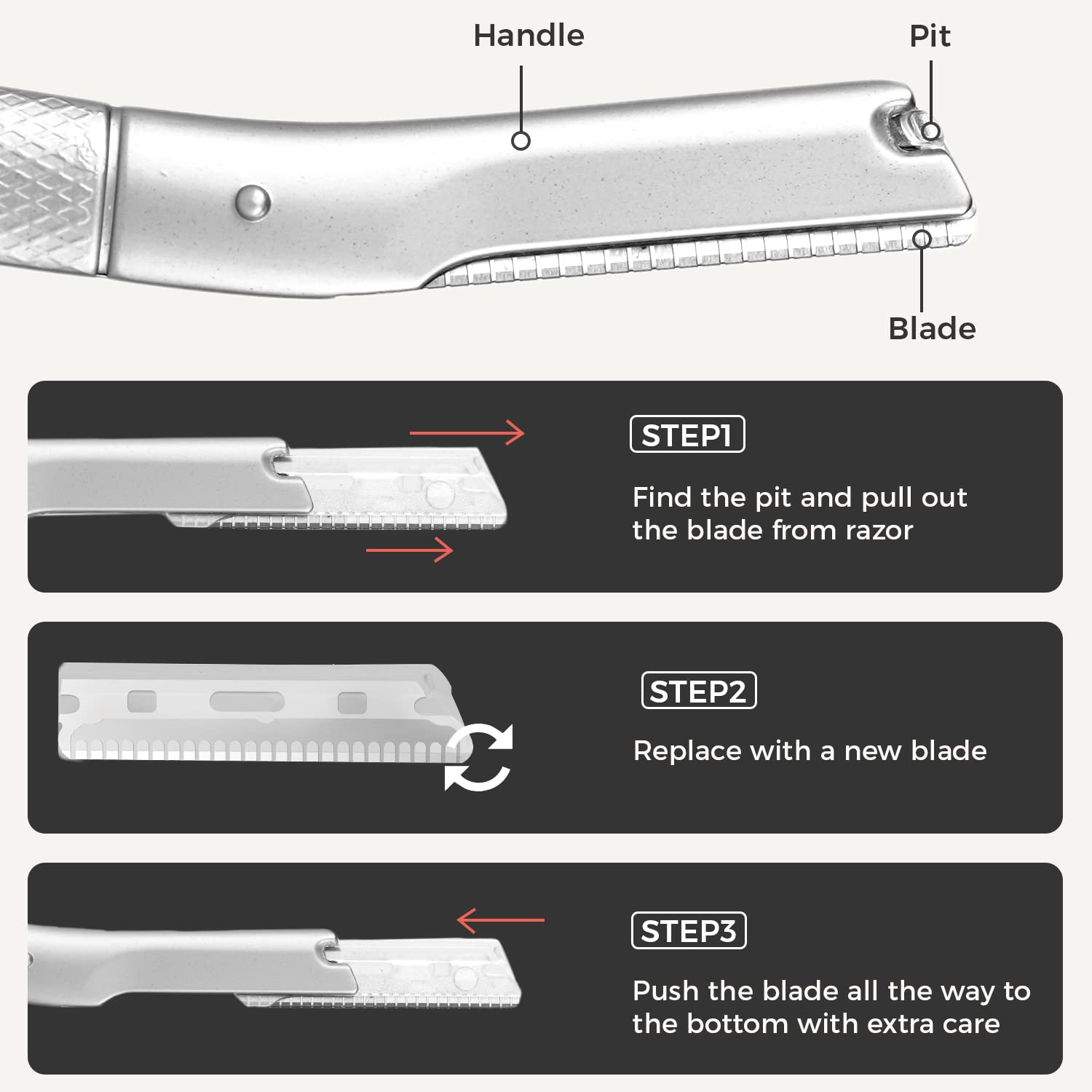 Compact blade dimensions for quick replacements