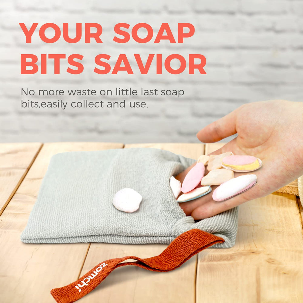 ZOMCHI espuma rápida durante la ducha con bolsa exfoliante.