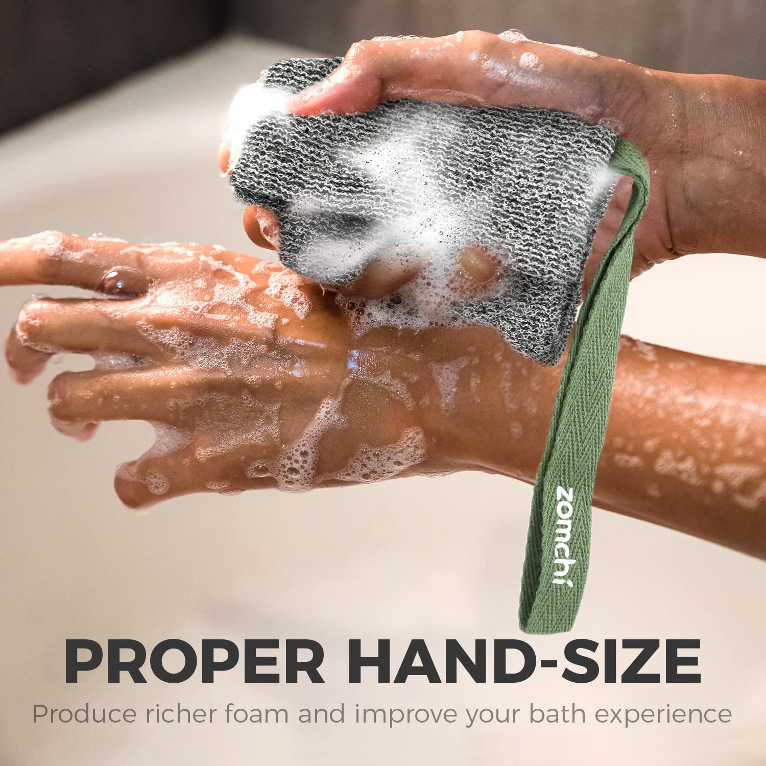 ZOMCHI exfoliación suave cuida la piel durante la ducha