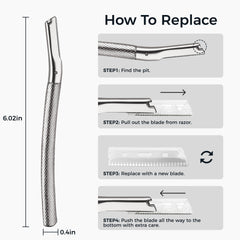 ZOMCHI razor features micro guards protecting skin during dermaplaning.