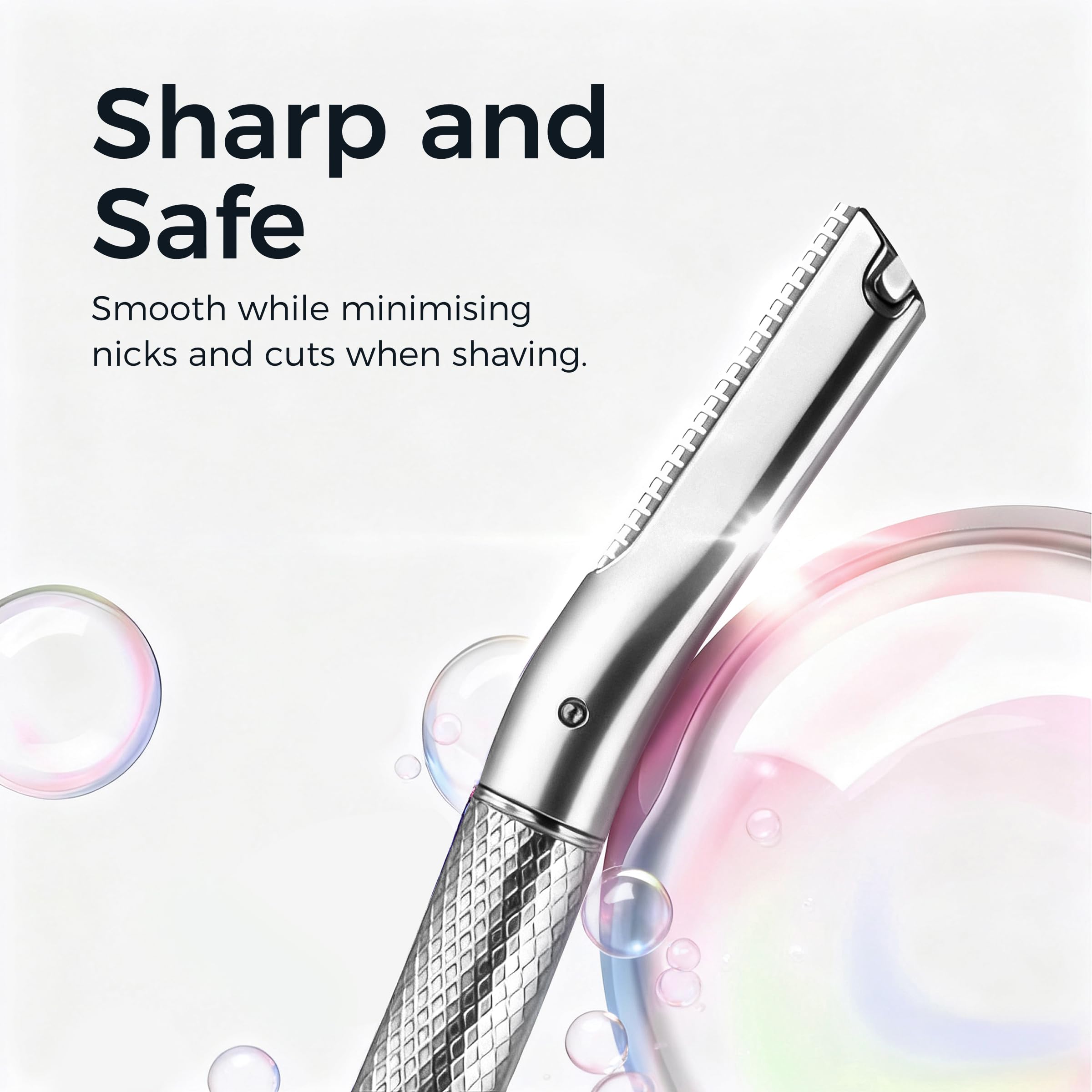 ZOMCHI razor with protective cap for safe storage and portability.