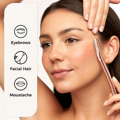 ZOMCHI facial razor rose gold dermaplaning tool for smoother skin.