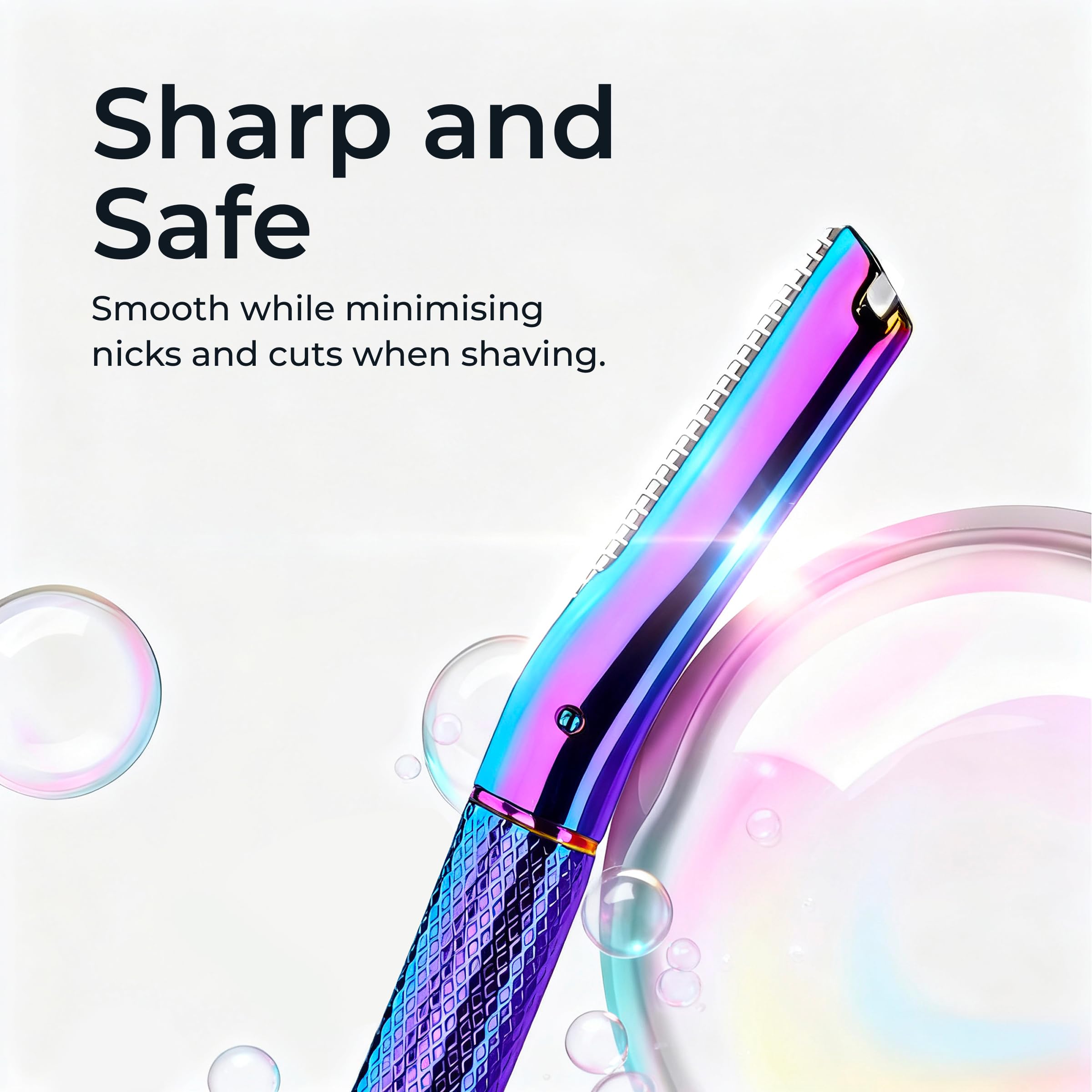 ZOMCHI face razor on upper lip area for gentle hair removal