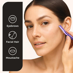 ZOMCHI facial shaver showing micro guards for skin protection.