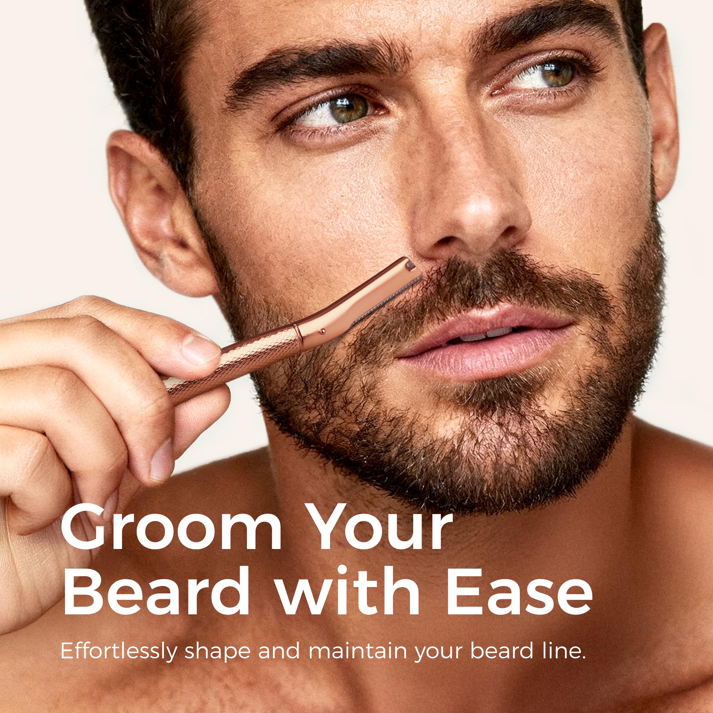 ZOMCHI multi-blade razor with rose gold finish and safety cover.