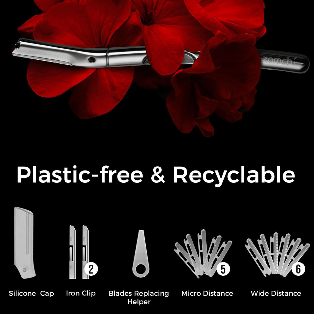 ZOMCHI multi-function razor handles brows, peach fuzz, and light body hair.