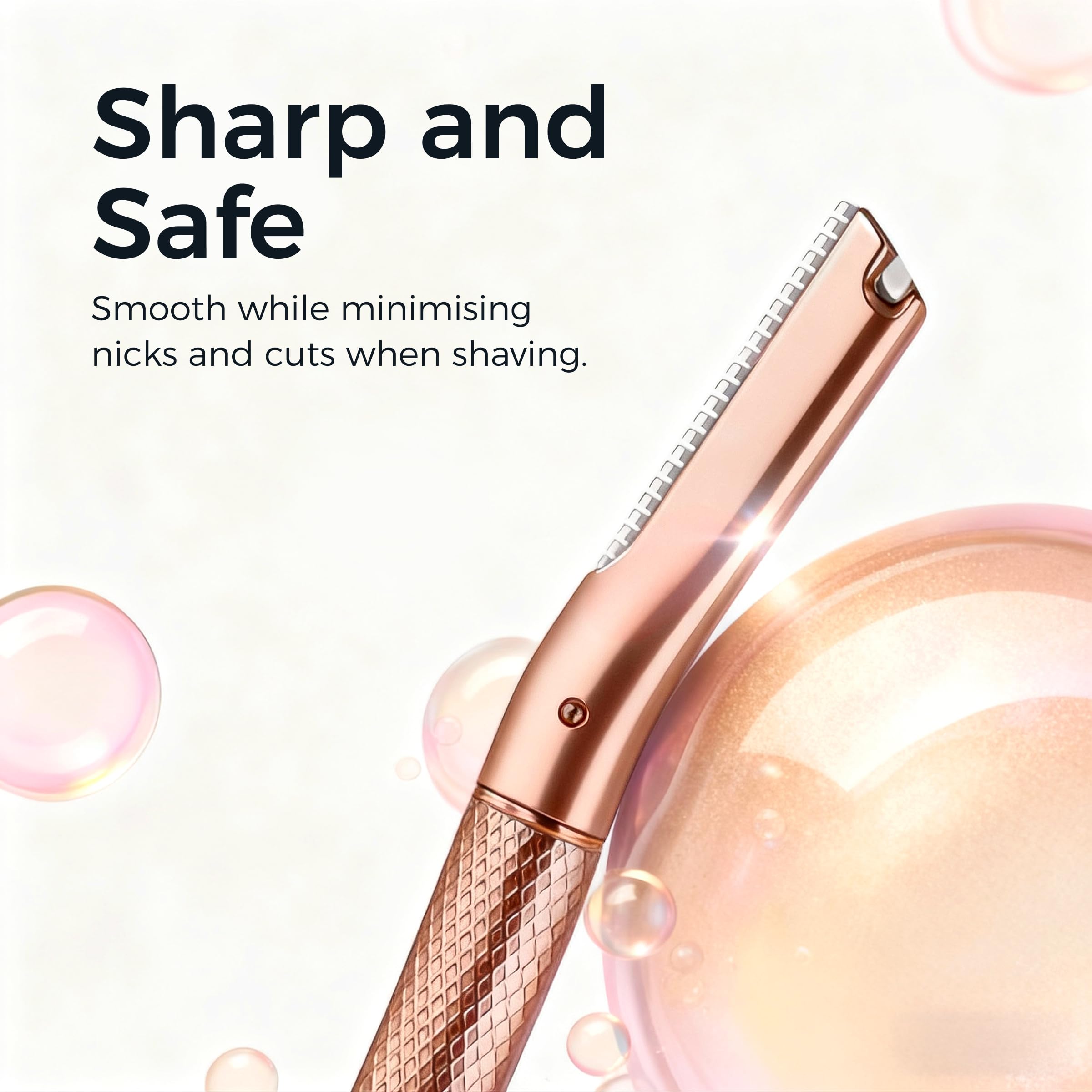 ZOMCHI replacement blades pack in rose gold for ongoing care.