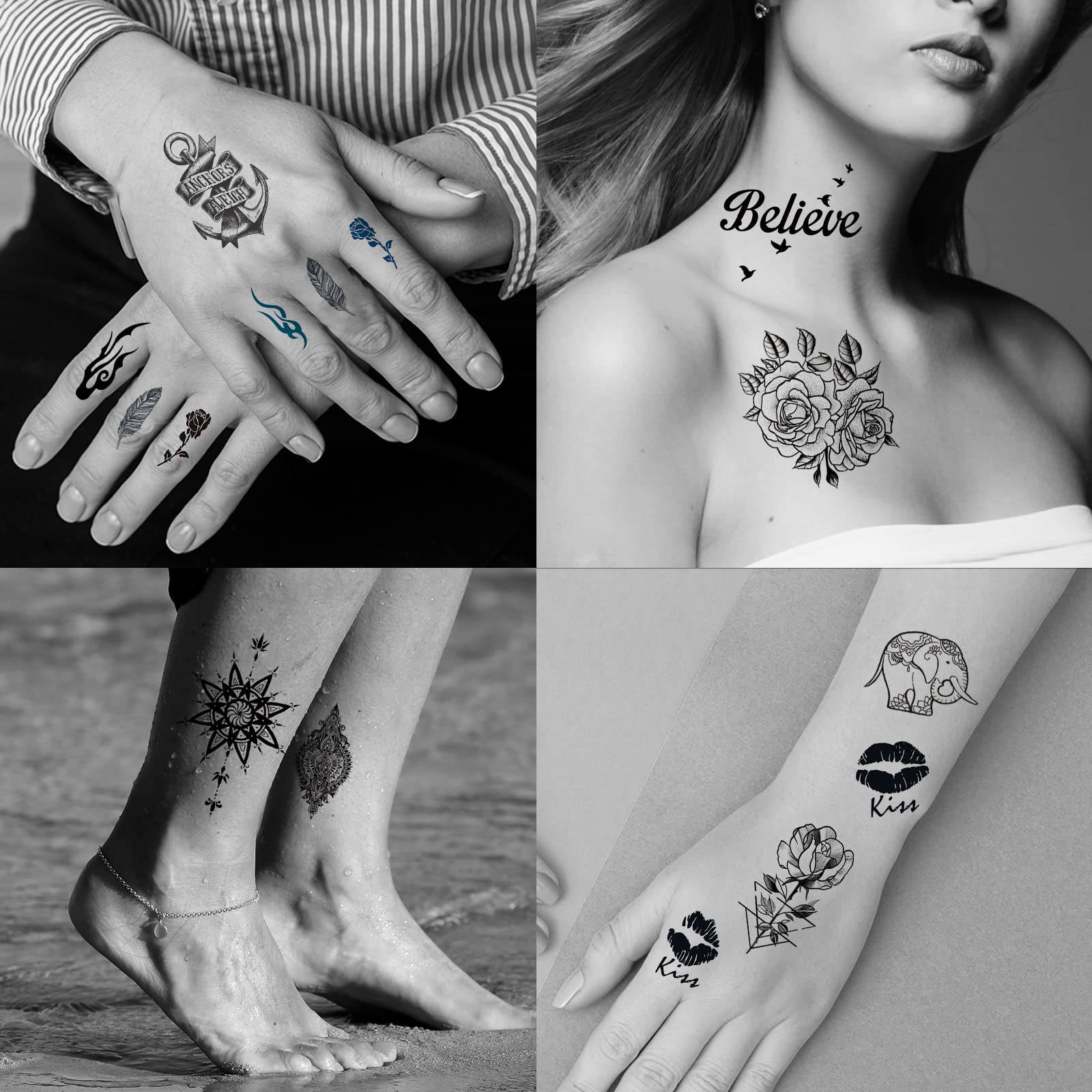 Zomme butterfly tattoos add delicate accents for festival-ready looks