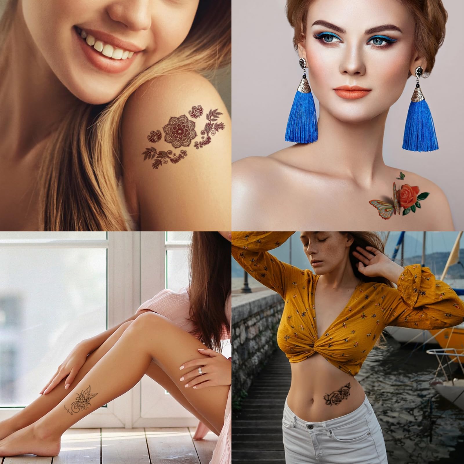 Tatuaje multicolor para brazos y piernas con Zomme.