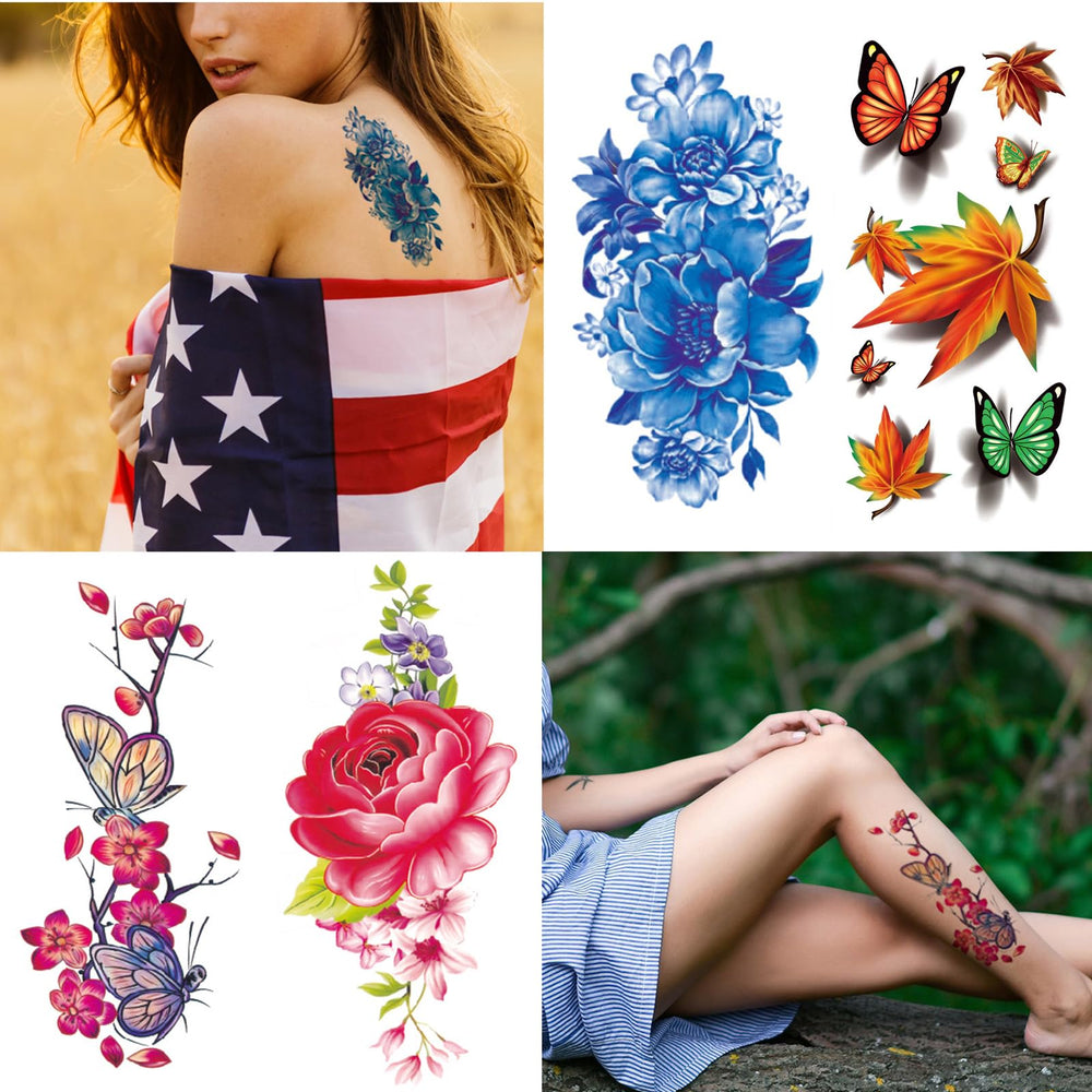 Tatuaje Zomme de mariposas para fiestas y eventos sin esfuerzo.