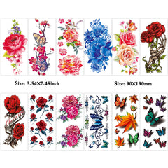 Tatuaje Zomme de rosas para realzar outfits con toque floral.