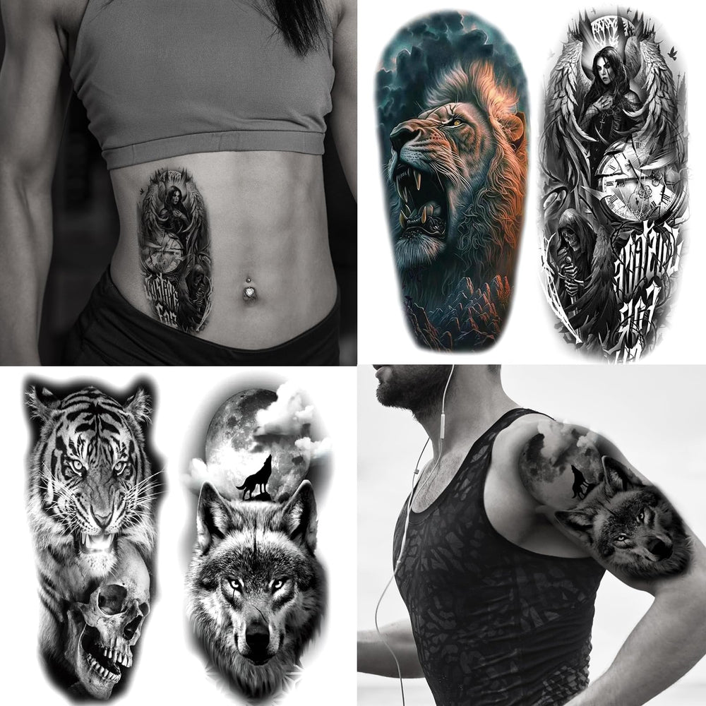 Zomme tatuajes temporales artes ornamentales, fáciles de usar para disfraces