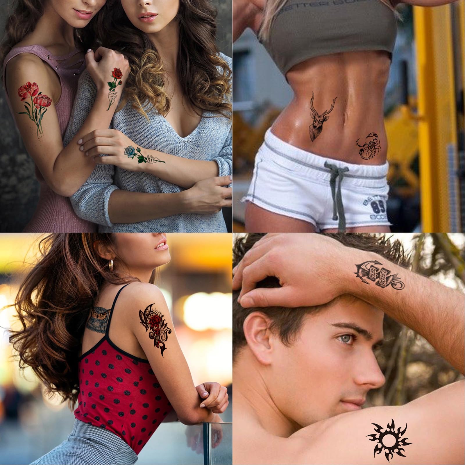 Zomme tatuajes temporales figuras geometricas, estilo contemporáneo para brazos