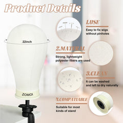 ZOMOI wig caps included for clean, secure wig mounting