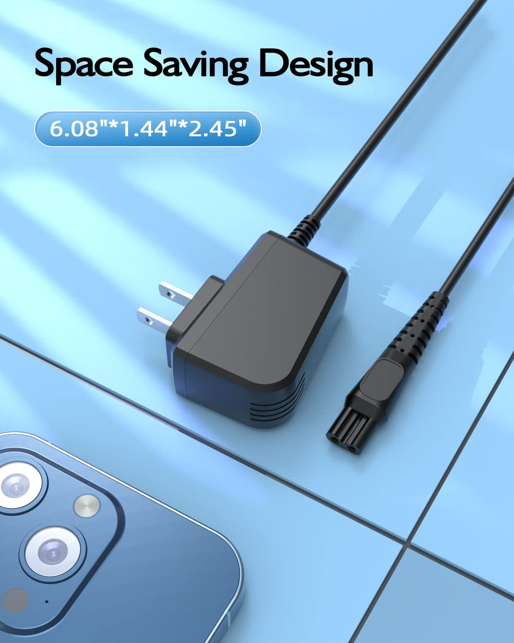Zondol Aquatec Arcitec charger cord, stable power delivery for shavers.
