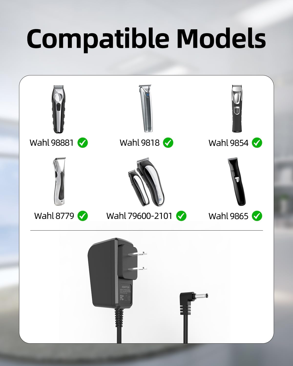 Zondol Wahl charger round-port back connectors show secure interface