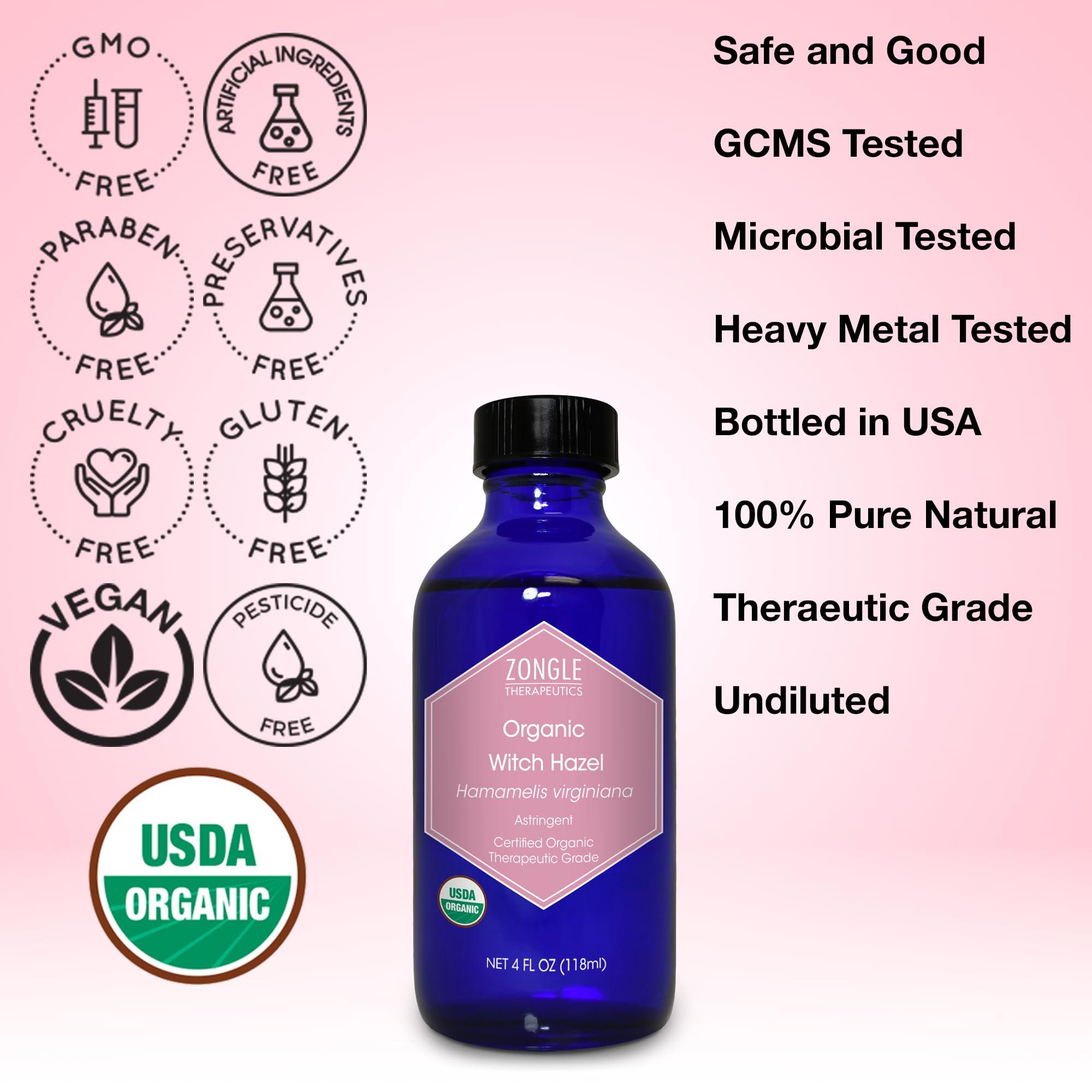 Tratamiento suave para acné ligero con hamamelis puro de Zongle Therapeutics.