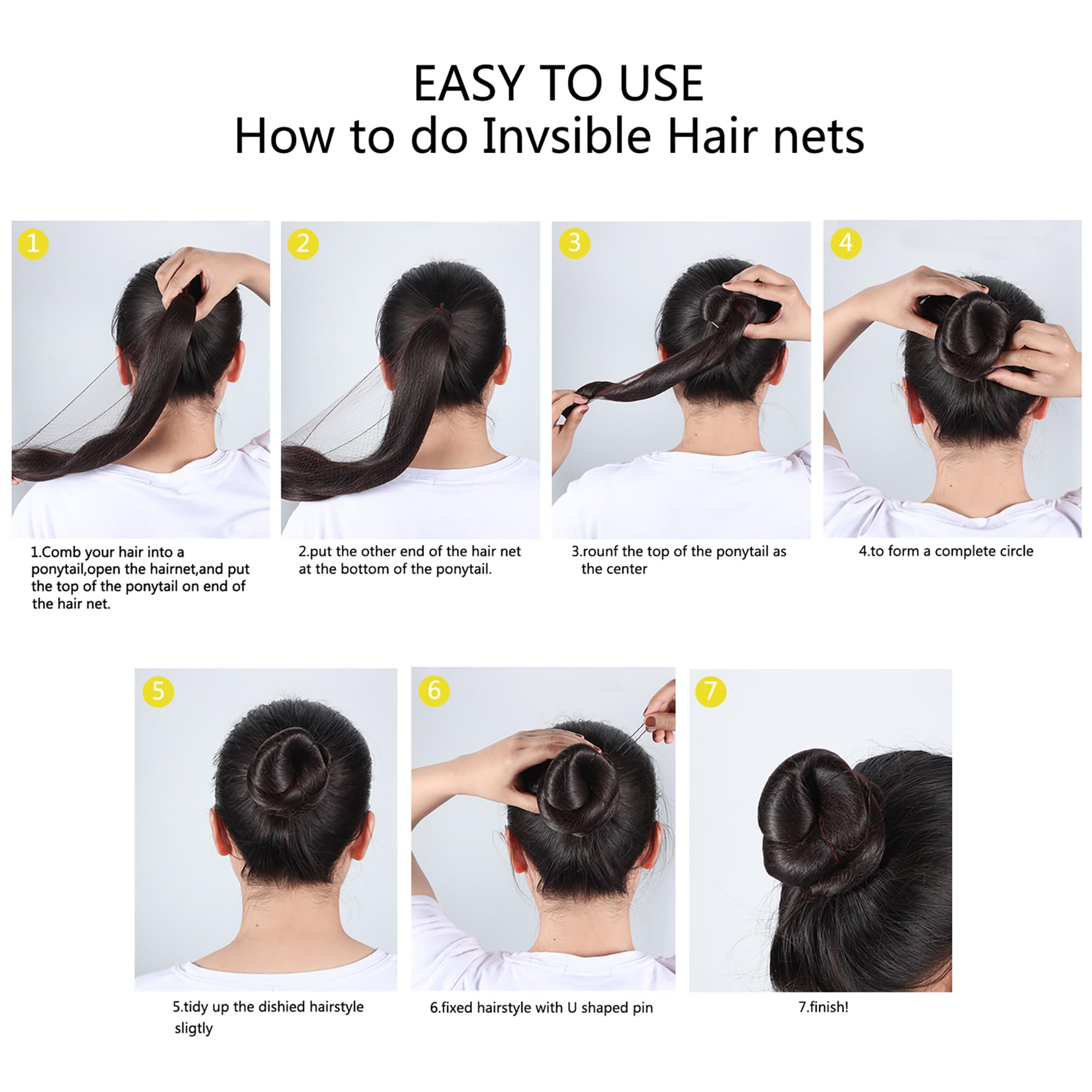 Zonon invisible edge bun net creates a seamless, natural-looking bun.