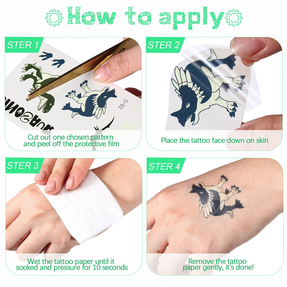 Tatuajes temporales seguros y no tóxicos para manos, brazos y cara.