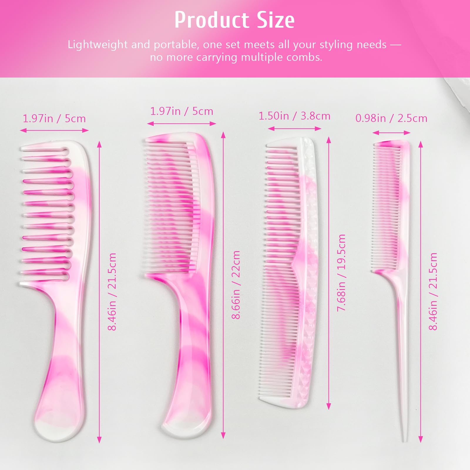 Zoolinn dual sided comb pink blends detangling and shaping in one tool.