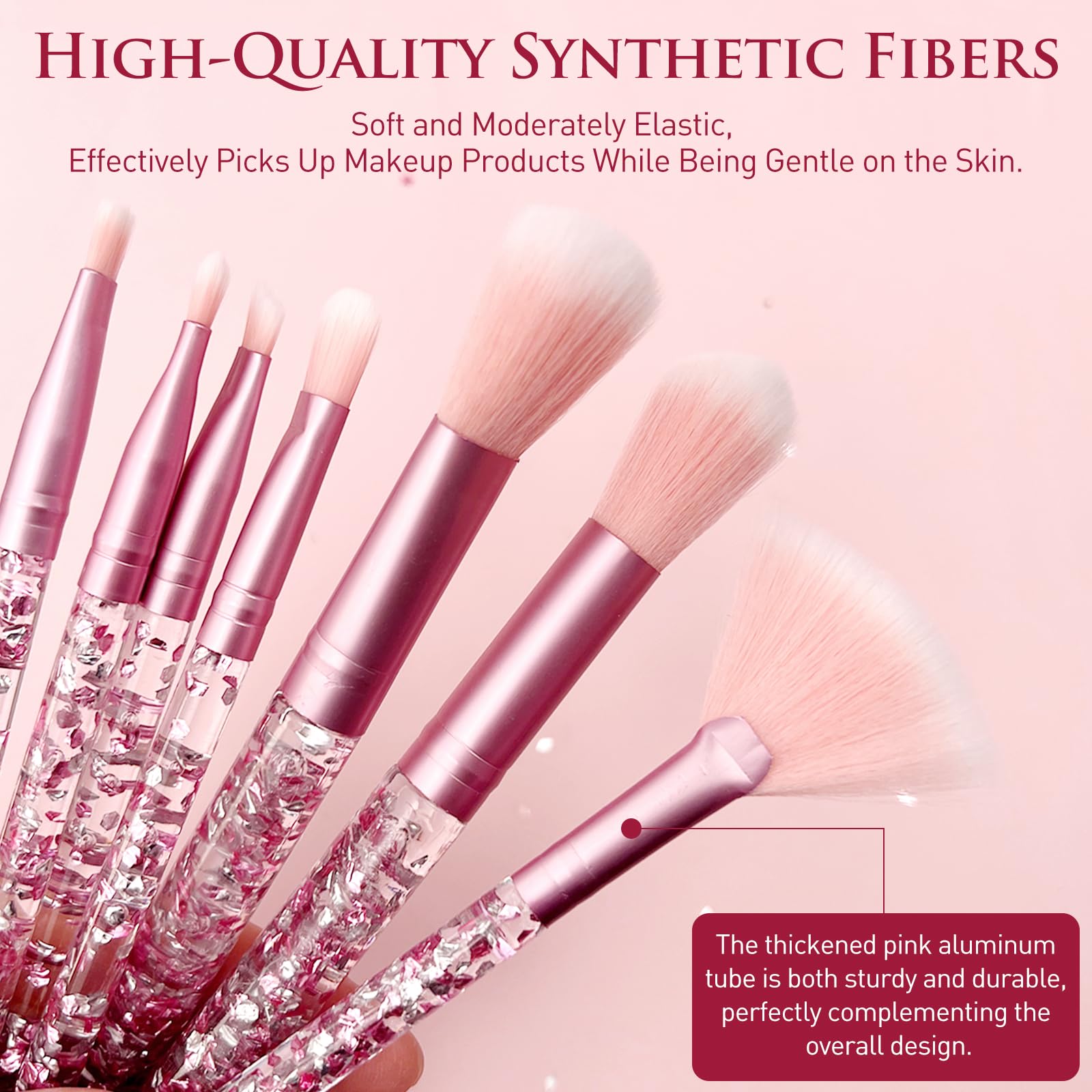 Zoolinn eyeshadow brush with full bristles for precise color payoff