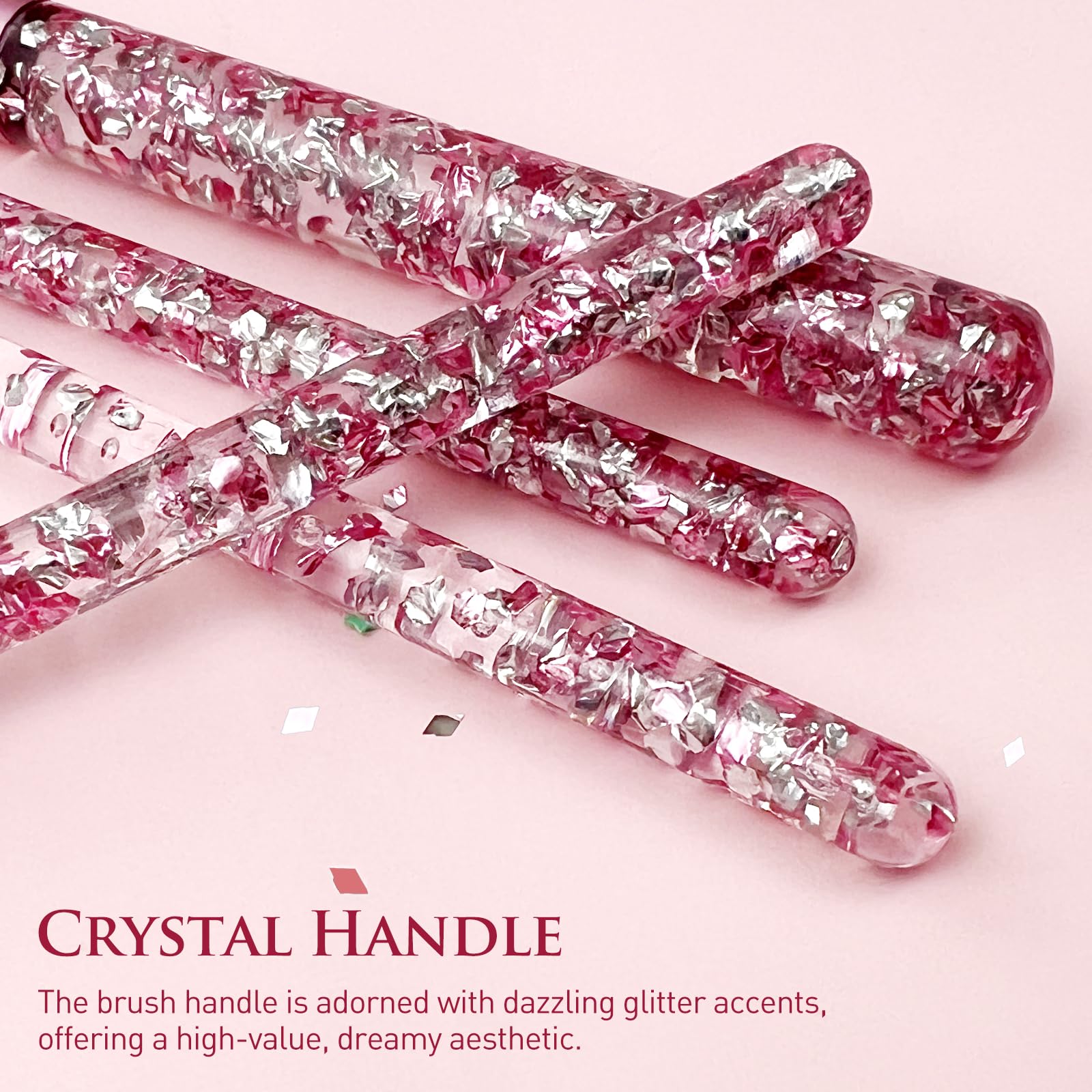 Zoolinn foundation brush pink glitter handle for smooth, even application