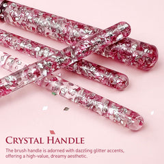 Zoolinn foundation brush pink glitter handle for smooth, even application