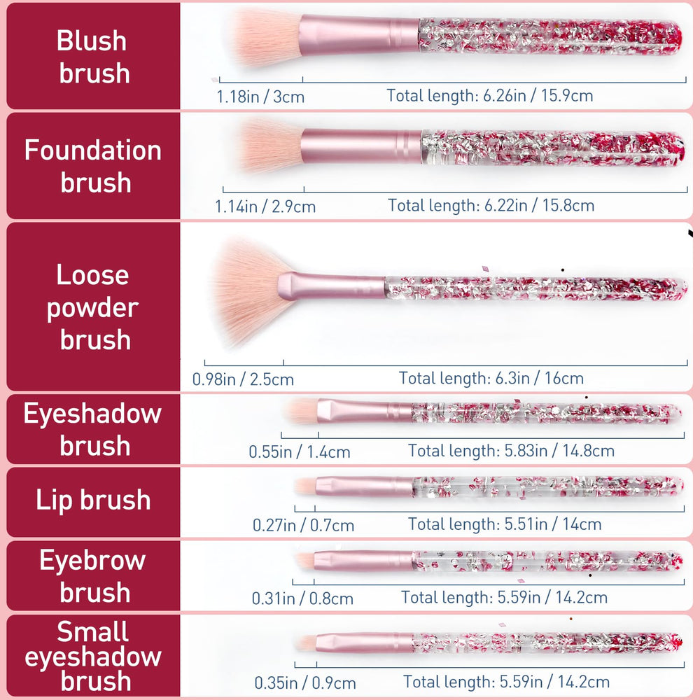 Zoolinn lip and eyebrow brushes set with soft fibers for detailed work