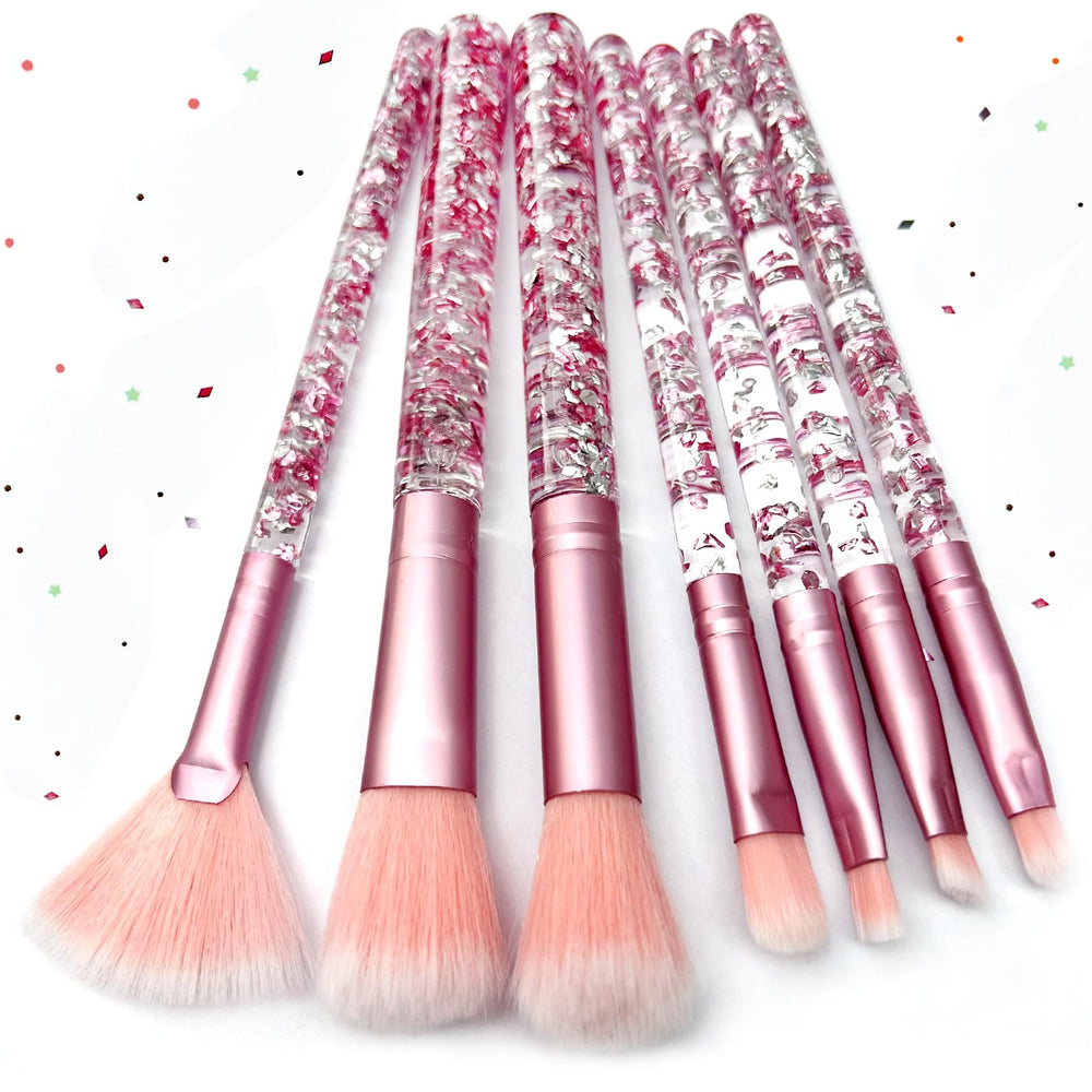 Zoolinn pink unicorn brush set packaging with glitter finish for an eye-catching gift