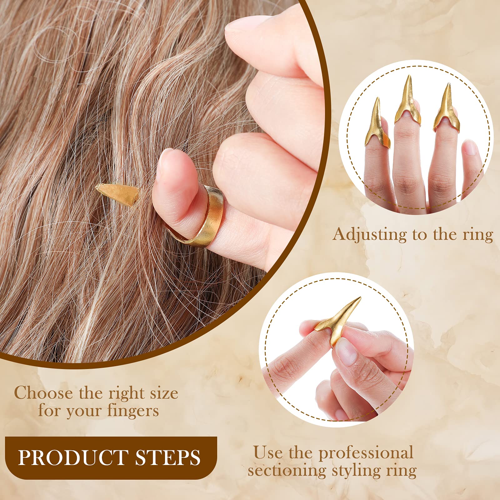 Zopeal rings ideal for braids, extensions, and dye prep.