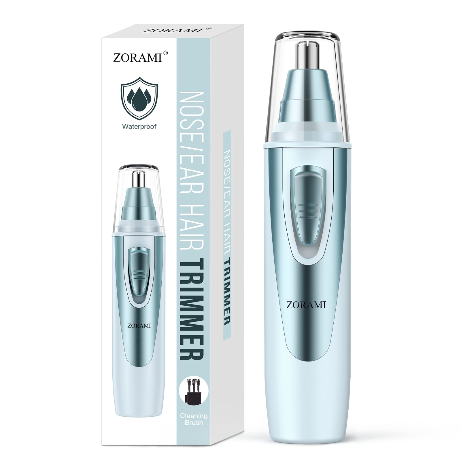 ZORAMI ear-nose-trimmer blue for quick, precise grooming at home