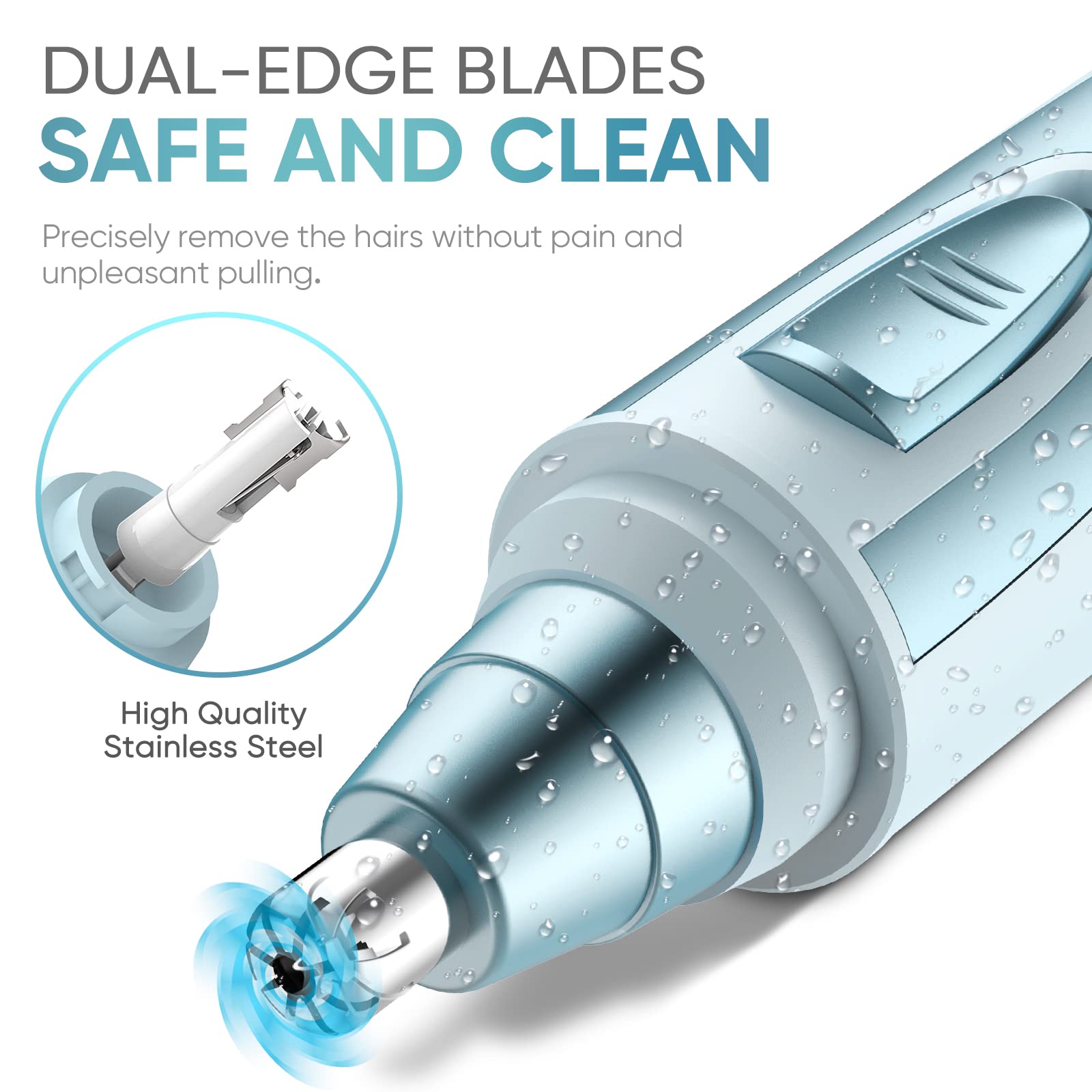 ZORAMI IPX7 waterproof trimmer for easy cleaning and shower use