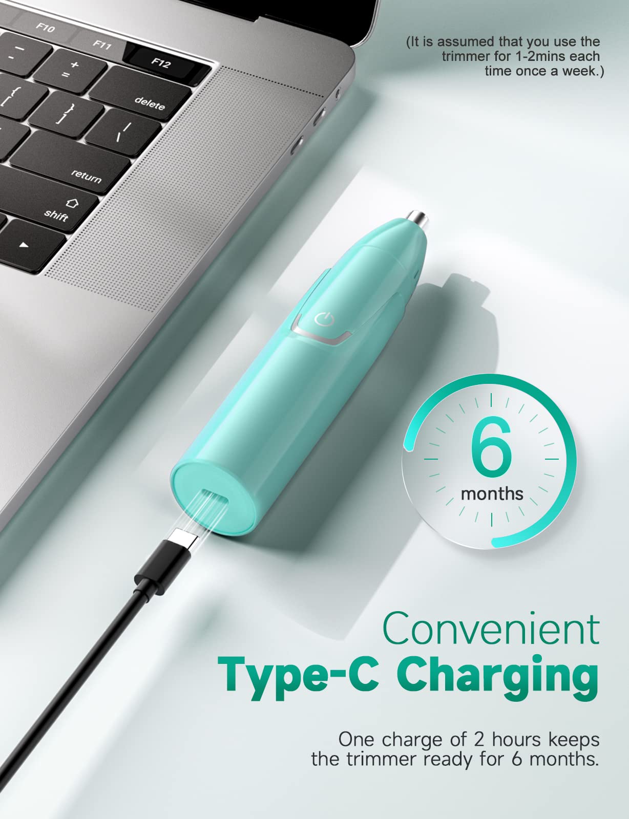 ZORAMI trimmer with USB-C charging enables convenient charging anywhere