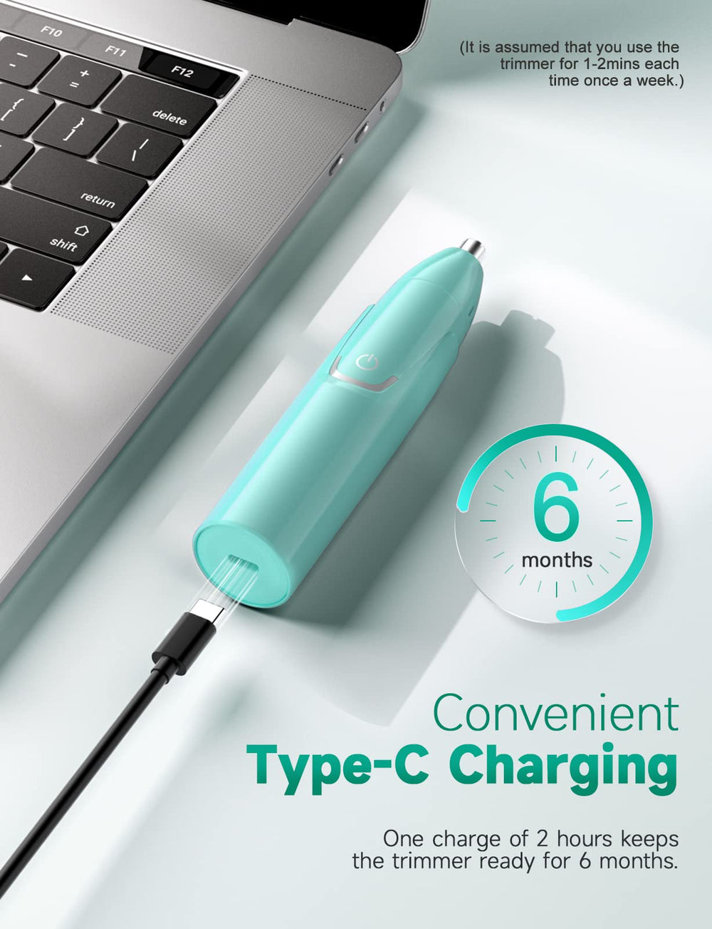 ZORAMI trimmer with USB-C charging enables convenient charging anywhere
