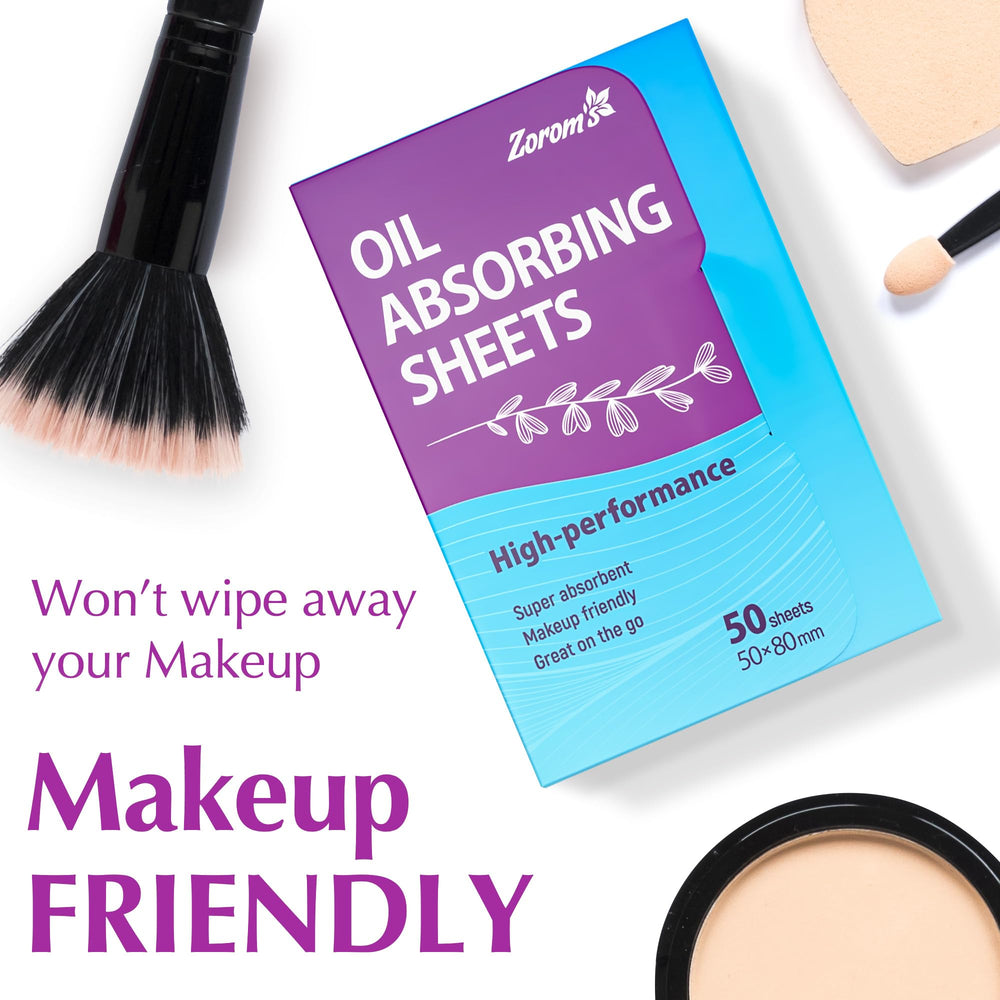 ZOROM'S soft silky material absorbs oil without overdrying.