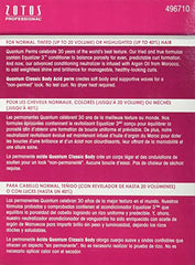 Zotos Quantum Classic Body Acid Perm argan-oil detail emphasizes weightless shine