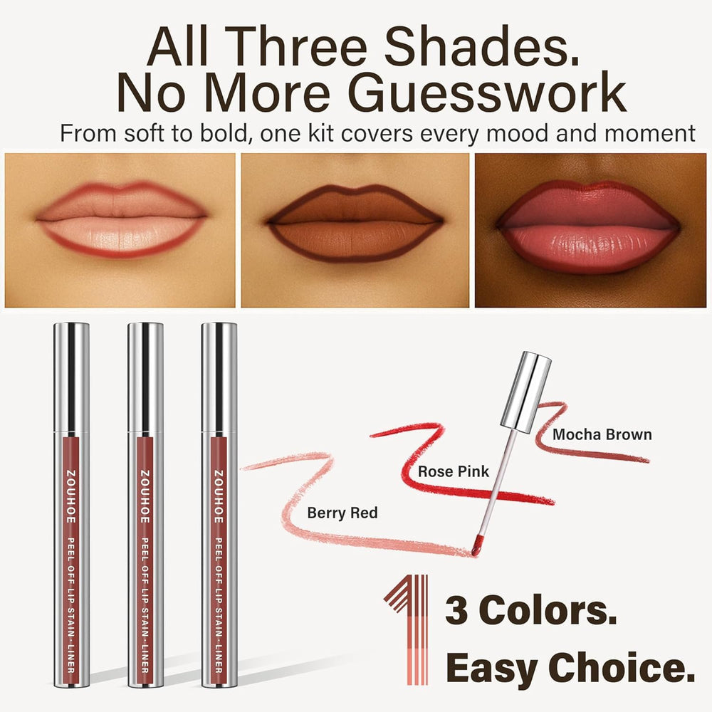 ZOUHOE aplicación del tinte labial para color intenso y fácil de usar.