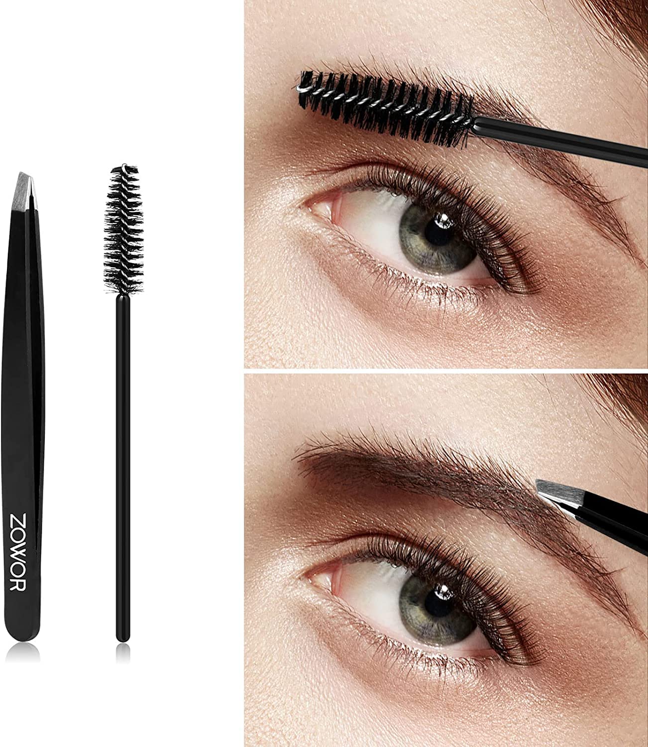 Ergonomic handle demonstrates comfortable grip for precise lash shaping.