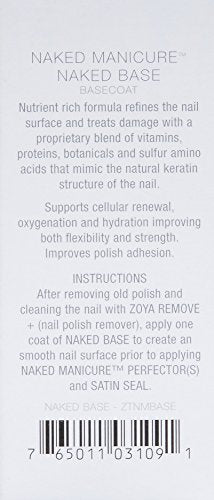 Textura transparente de ZOYA Manicura Desnuda base para uñas lisas.