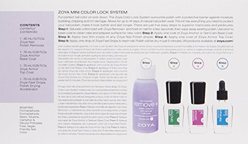 ZOYA Mini Color Lock Sistema, gotas rápidas para secado rápido y fijación.