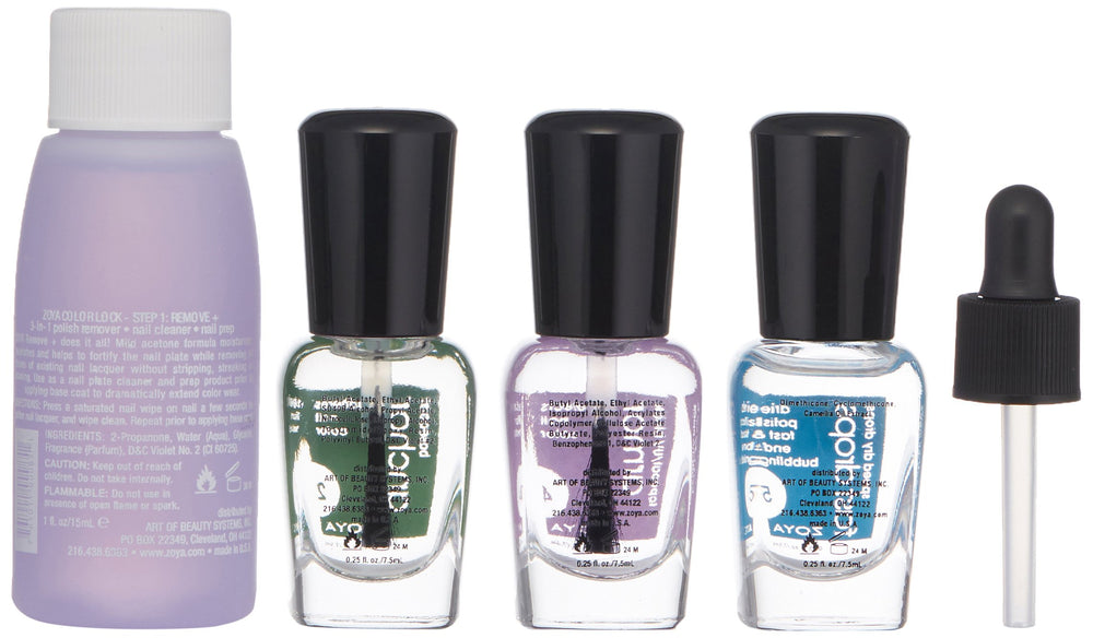 ZOYA Mini Color Lock Sistema, removedor de esmalte para retiro suave.