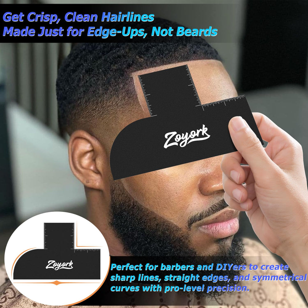 Zoyork con esquinas rectas 90° para líneas de cabello uniformes.