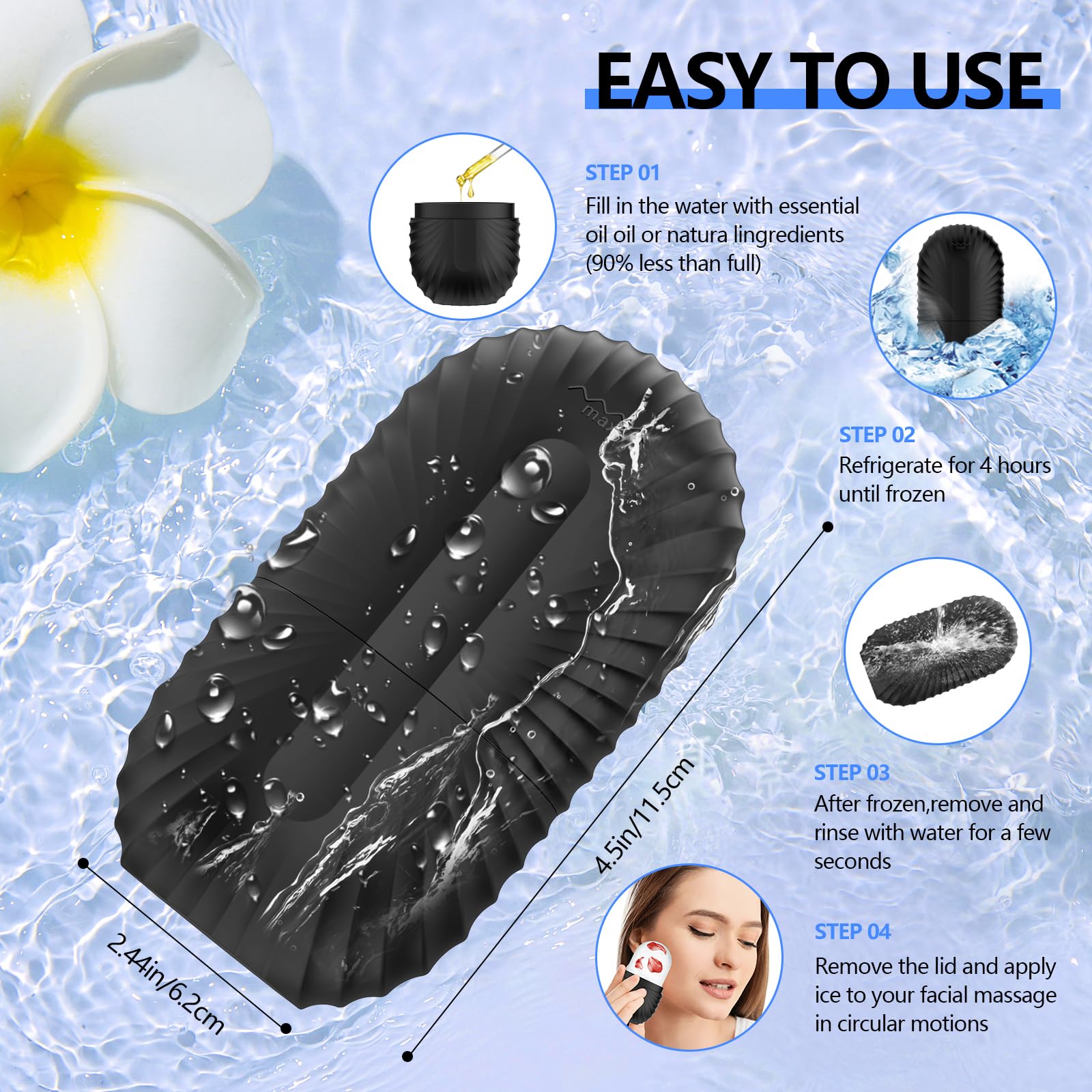 ZPU reusable silicone roller with easy cleaning surface.