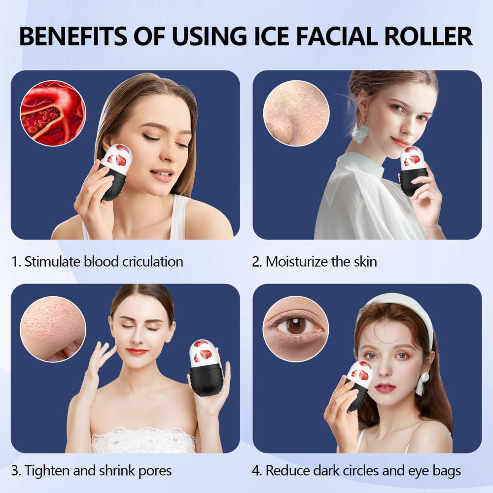 ZPU ice roller for cheeks and under-eye areas to soothe tired skin.