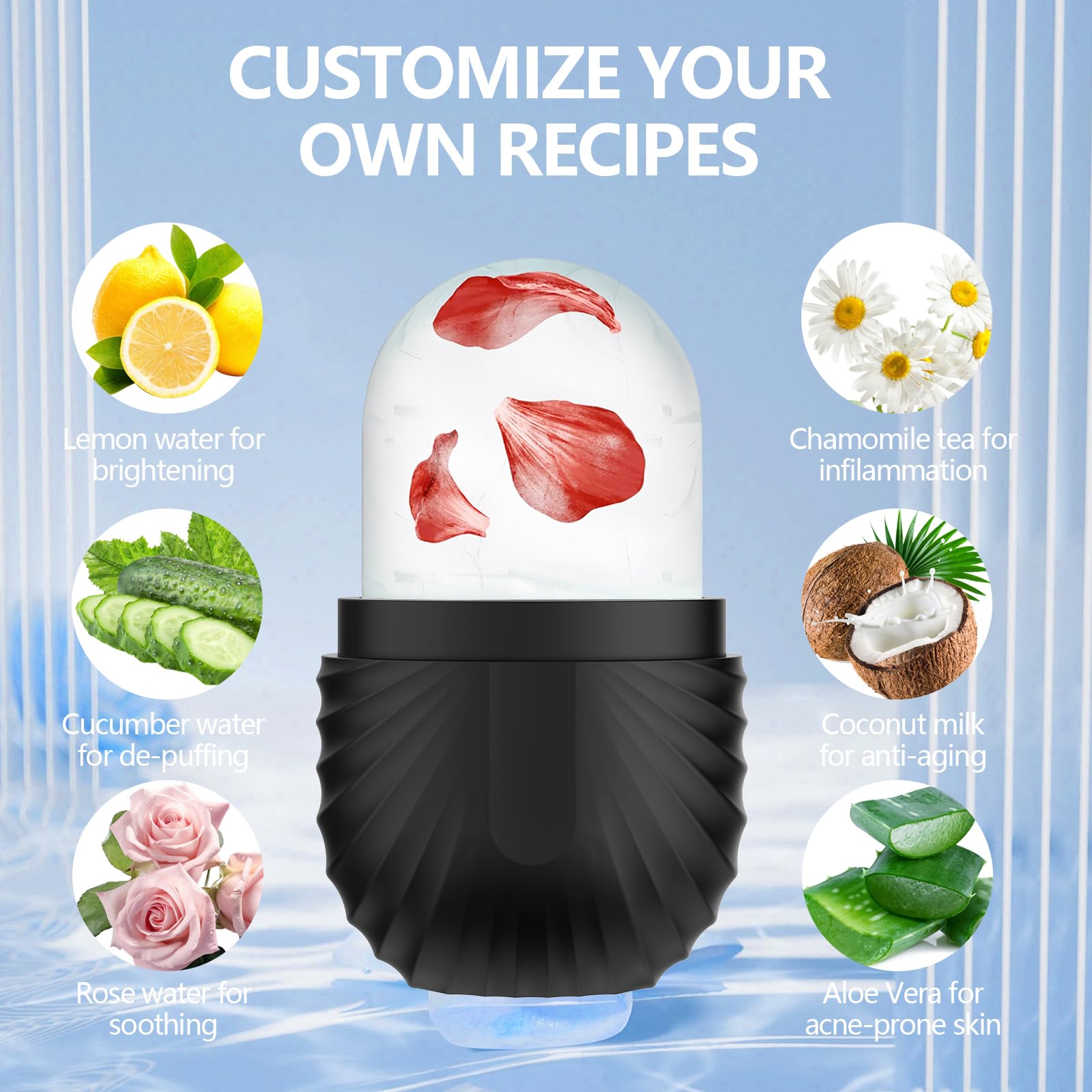 ZPU ice roller portable travel kit for quick skin refresh.