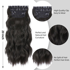 ZQIAN BEAUTY 6-inch weft with 3 clips close-up