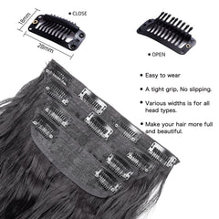 ZQIAN BEAUTY 7-inch weft with 4 clips close-up